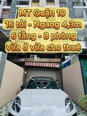 Bán nhà Mặt tiền Quận 10  4,3 x 10 - 6 tầng 8 phòng thoáng tiện cho thuê lề đường rộng chỉ 16 tỷ thương lượng #bannhaquan10 #bannhamattienquan10 